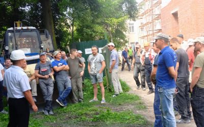 НА СТРОИТЕЛЬНОМ ОБЪЕКТЕ “МОДЕРНИЗАЦИЯ ЗДАНИЯ ОБЩЕЖИТИЯ” ПРОШЛА ВСТРЕЧА С ТРУДОВЫМ КОЛЛЕКТИВОМ ПК “ПОБЕДА”