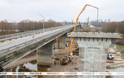 Строительство моста через реку Сож продолжается в Ветковском районе